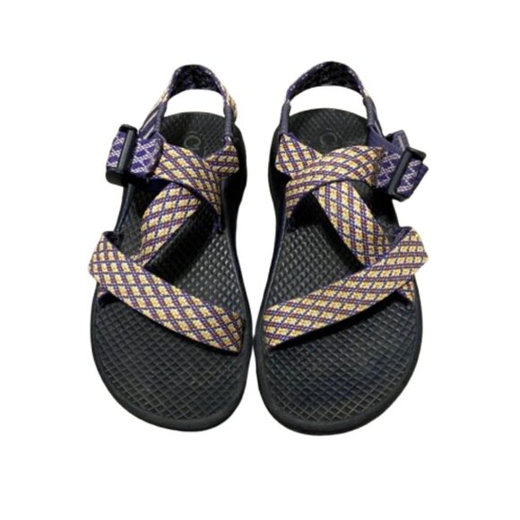 Chaco Z1 Ecotread Outdoor Sandal Purple Diamond Print Gorpcore Girls Size 13